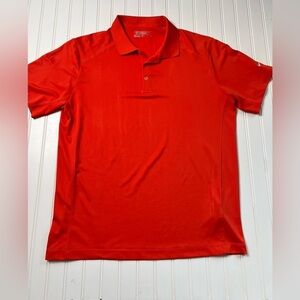 Nike Golf Tour Performance Mens XL Orange Short Sleeve Polo Shirt 916